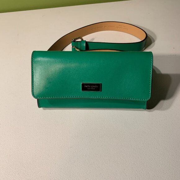 kate spade Handbags - Kate Spade Kelly Green Leather Belt bag NWOT